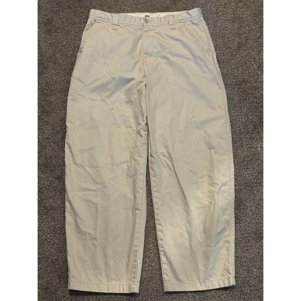 Uniqlo Wide Fit Chino Pants Brown Khaki Men’s Size 36 Bundle - Picture 2 of 13